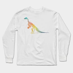 Rainbow dinosaur skeleton Long Sleeve T-Shirt